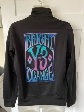 Y-3 Yohji Yamamoto Adidas Jacket Woman’s Med Black Bright Orange Back